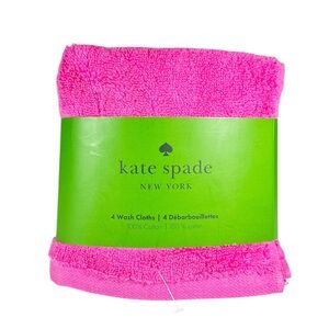 NEW Kate Spade VIBRANT PINK WASH CLOTHS SET/4